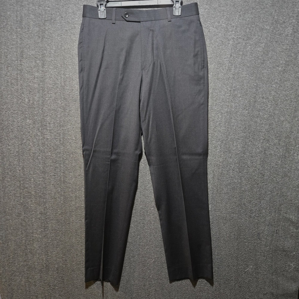 Brooks Brothers Regent Fit Brooksflex Dress Pants 33/32 Charcoal Wool Reda Flexo